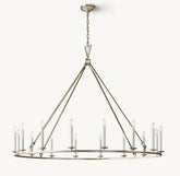 19TH C. ENGLISH OPENWORK ROUND CHANDELIER 72"